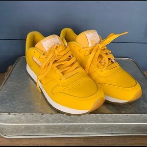 Yellow Reebok Classic Sneakers